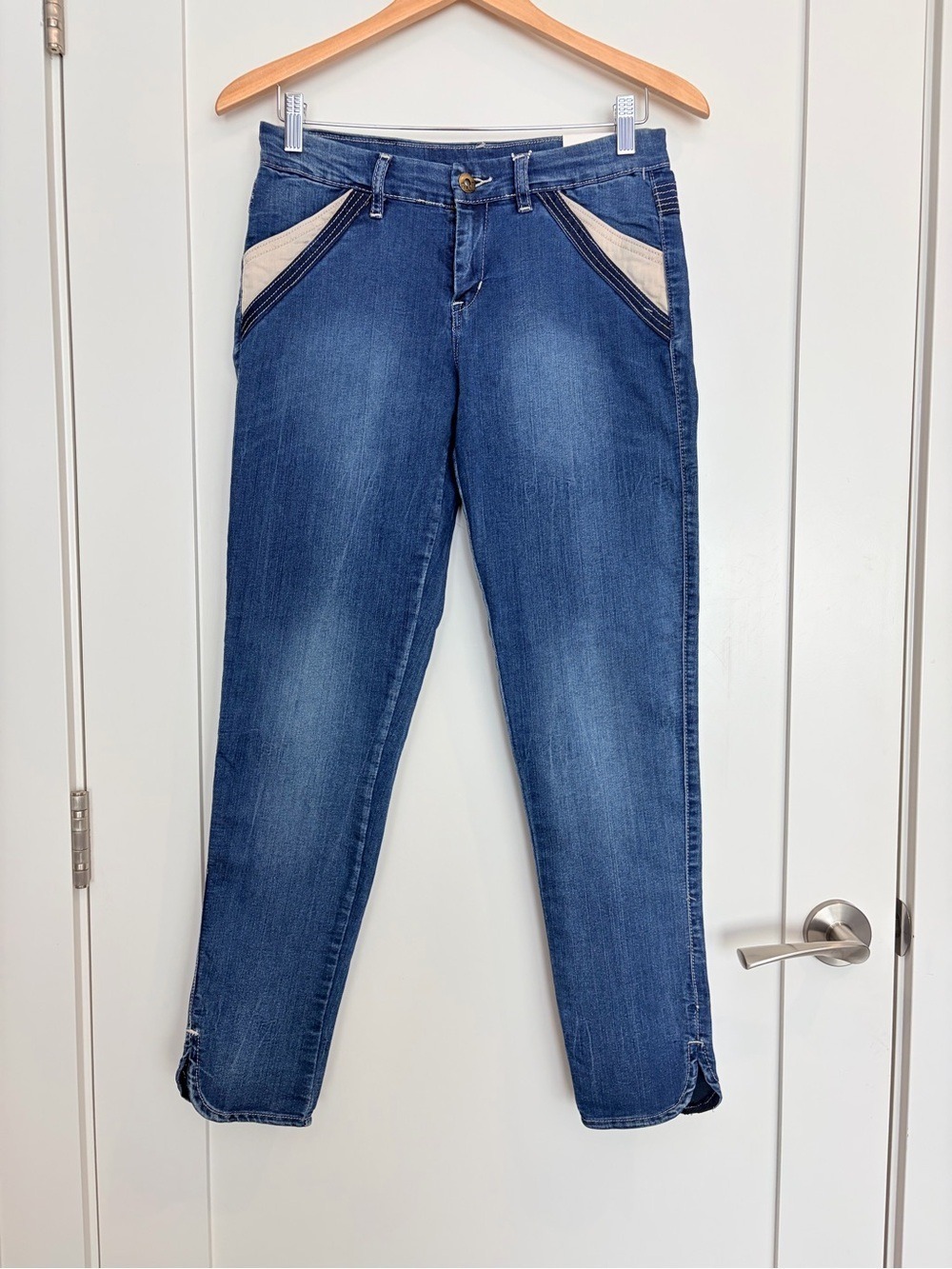 BLANKNYC High Rise Ankle Skinny Jeans Blue Stretch Denim Size 28 NWT